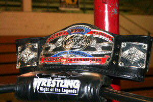 The EWA Belt on the Wrestling Night of Legends Turnbuckle