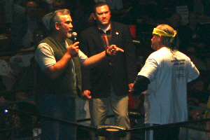 Ricky Steamboat, Ralph Harkey, and George South